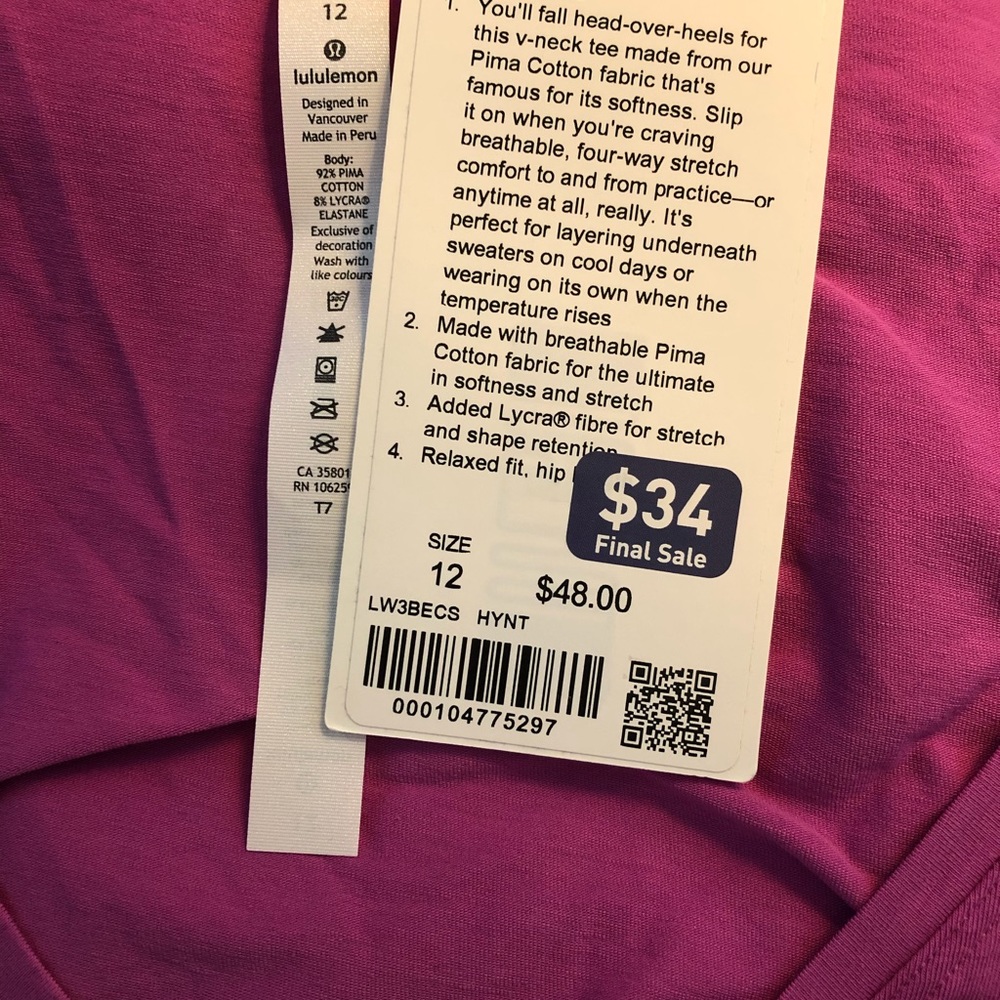 NWT Lululemon Love Tee